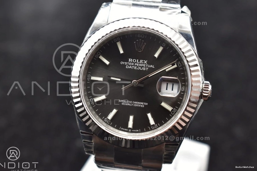 126334 QuickDry 41 904L Oyster Edition on 624 VSF DateJust Best SS Bracelet 1:1 Dial VS Grey 1217
